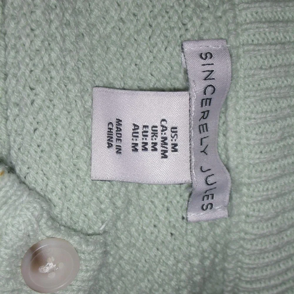 Sincerely Jules Mint Green Knit Lounge Set Matching Waffle Knit Cottagecore XS M